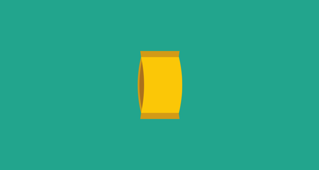 yellow package icon on green background