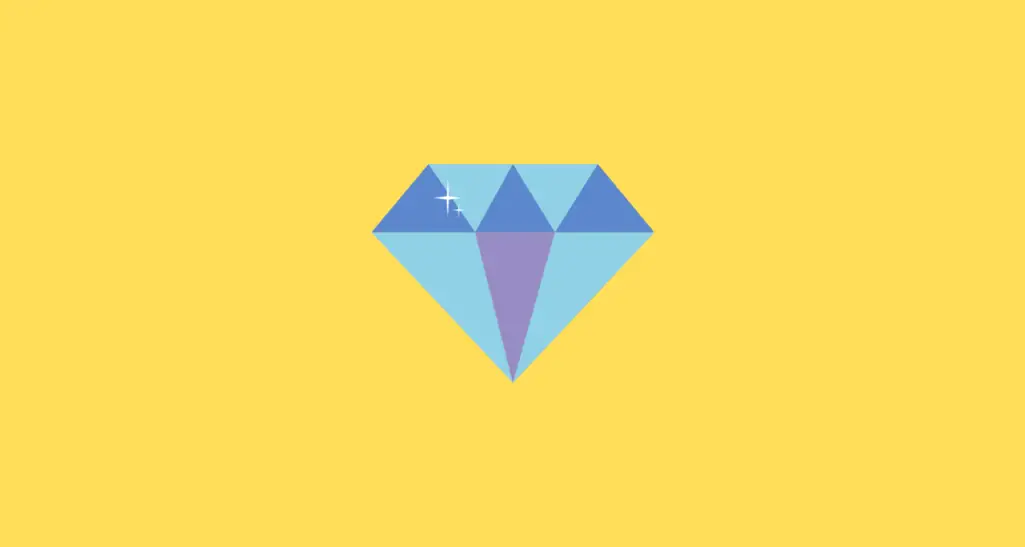 diamond icon on yellow background