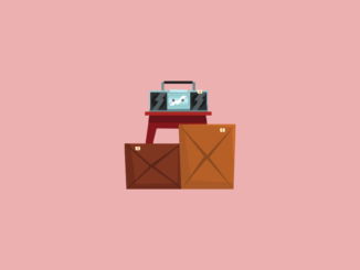 animated stereo sitting on brown desk