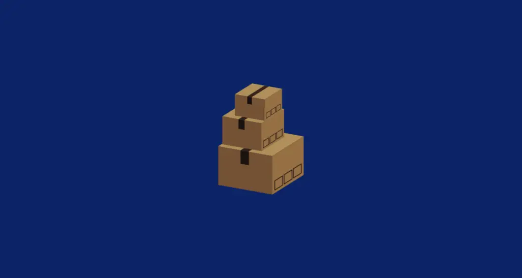 boxes icon on bue background