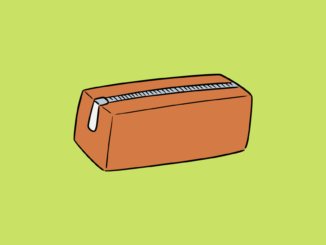 brown case on green background