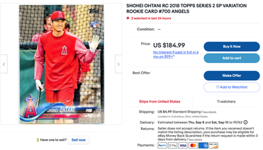 Shohei Ohtani 2018 Topps Now #697 2024 Made, Record 19th HR Rookie