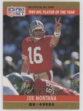 1990 Pro Set Joe Montana NFL Player of the Year #2 (Error & Corrected)