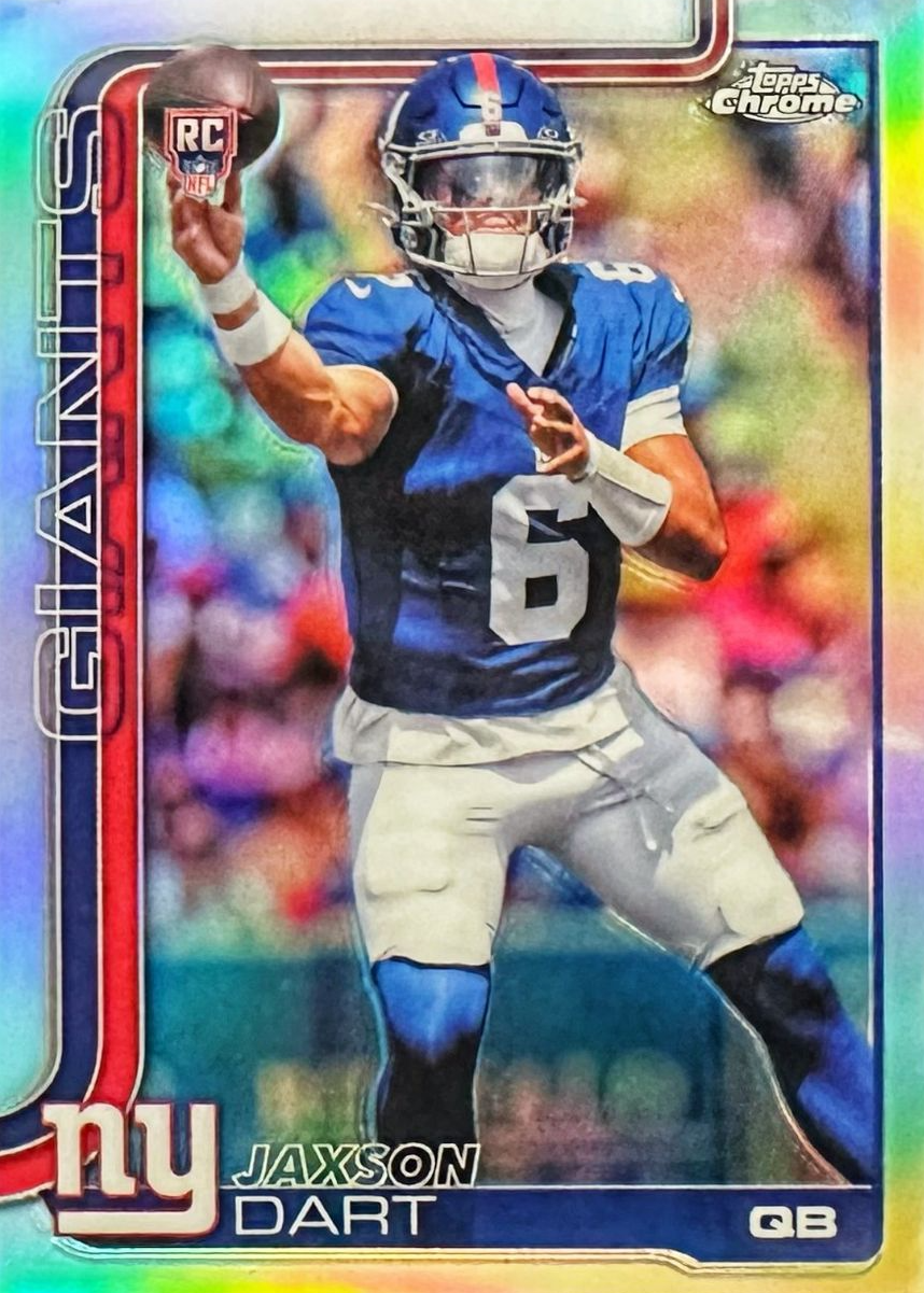 Jaxson Dart 2025 Topps Chrome #306 Rookie - Refractor