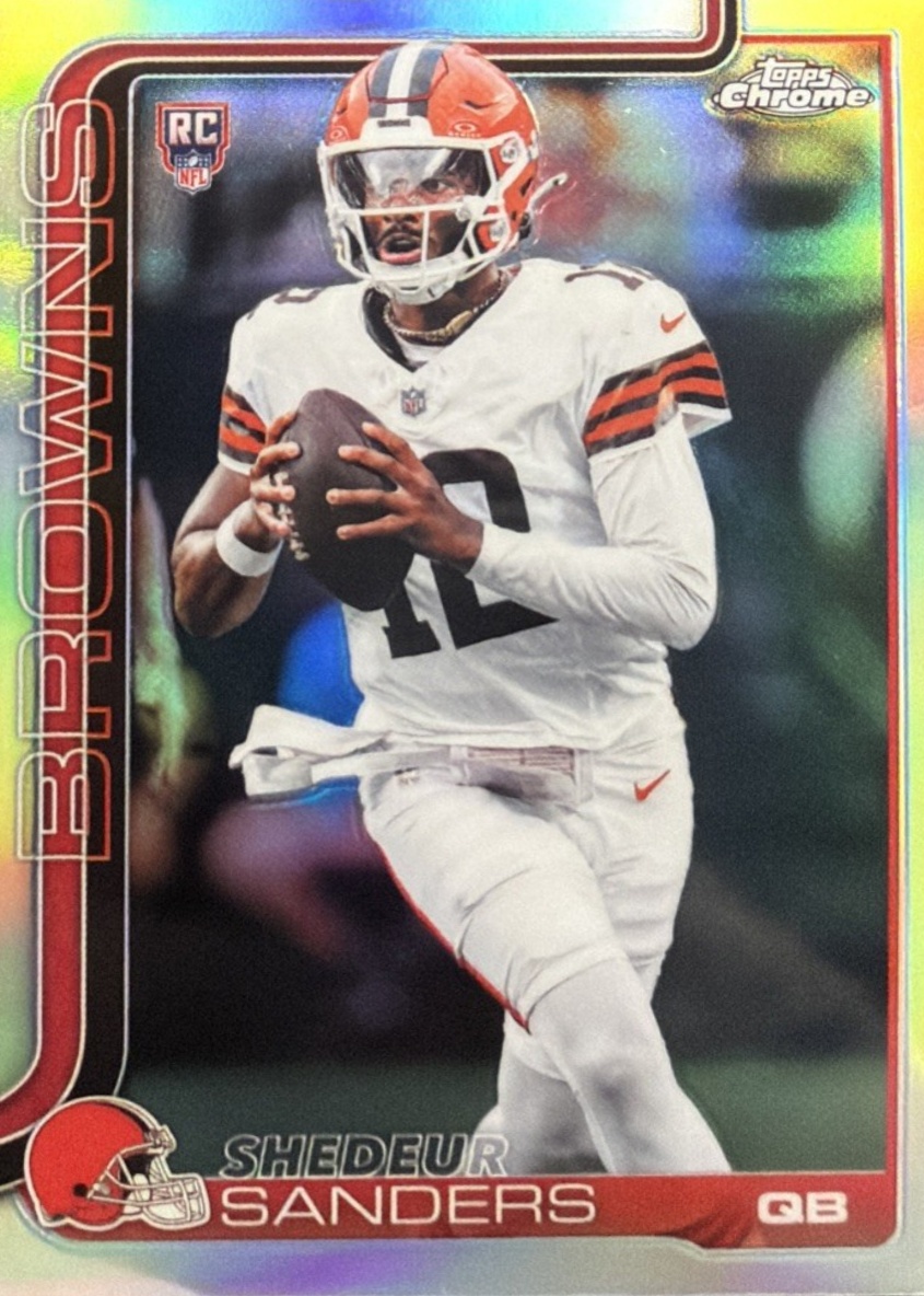 Shedeur Sanders 2025 Topps Chrome #315 Rookie - Refractor